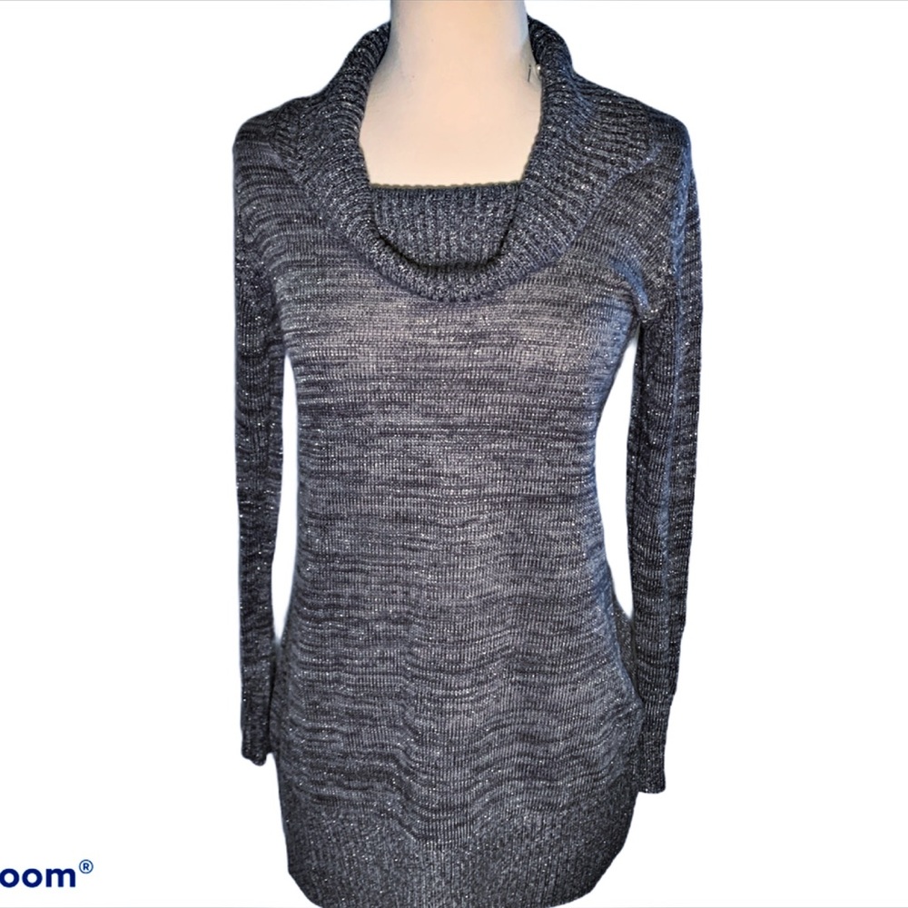 AB Studio Gray Cowl Neck Sweater, S